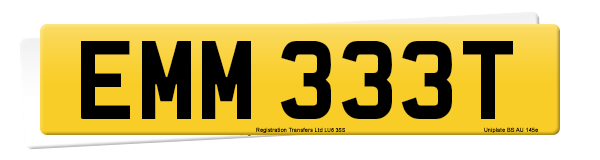 Registration number EMM 333T